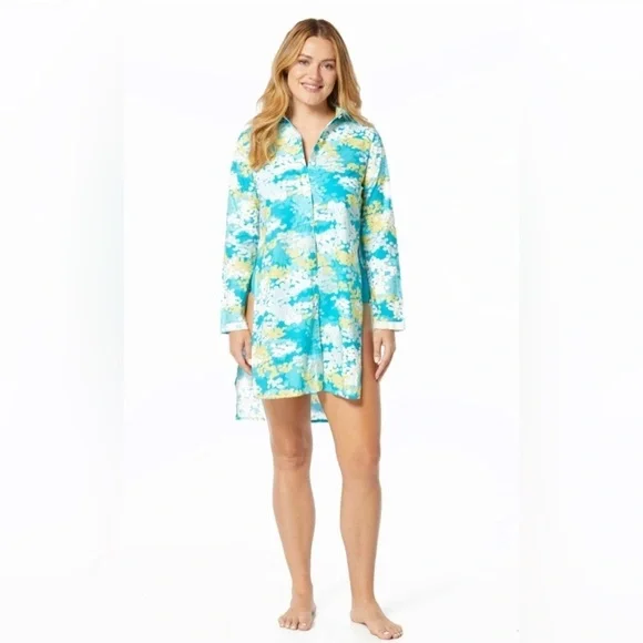 Carmen Marc Valvo Convertible Front Tie Shirt Swim Cover Up NEW XL Nordstrom - Picture 2 of 4